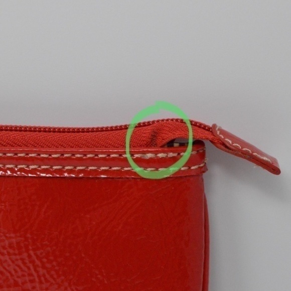 Nine West Red Vegan Patent Leather Wristlet/Clutch - Picture 4 of 7